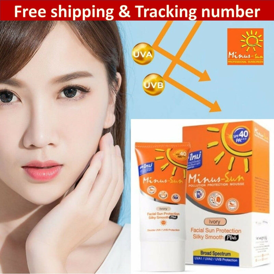 Minus Sun Facial SPF40 PA+++ UVA / UVB Protection Oil Control No Sticky Ivory
