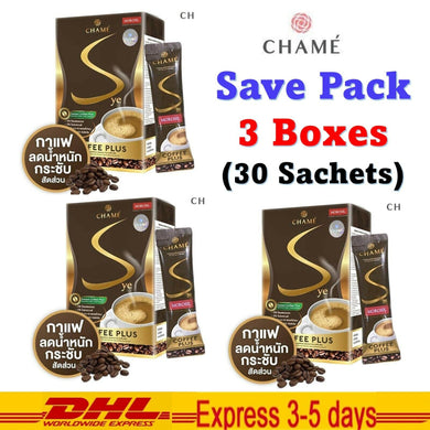 3x Chame Sye Coffee Plus Weight Control Block Fat Burning Healthy Natural Extrac