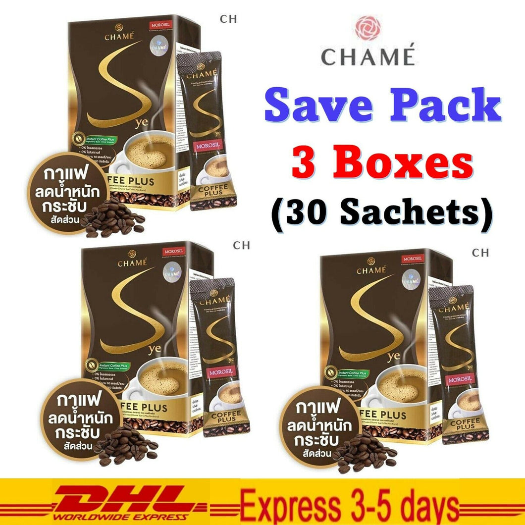 3x Chame Sye Coffee Plus Weight Control Block Fat Burning Healthy Natural Extrac
