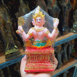 Brahma Hindu God Phra Prom Statue Magic Talisman Thai Amulet Good for Trade