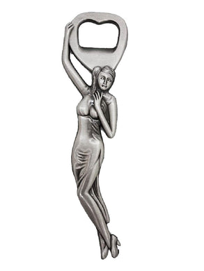 Girl Figured Bottle BEER Opener Silver Collectible Charm Beauty Ana glyph Gifts