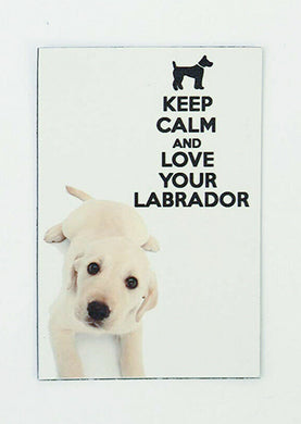 KEEP CALM MINI LABRADOR pic Design Vintage Poster Magnet Fridge Collectibles