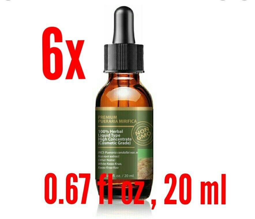 6x Mirifica Extract Nanotechnology Enlarged Breast And Face Skin Firming 20 ml