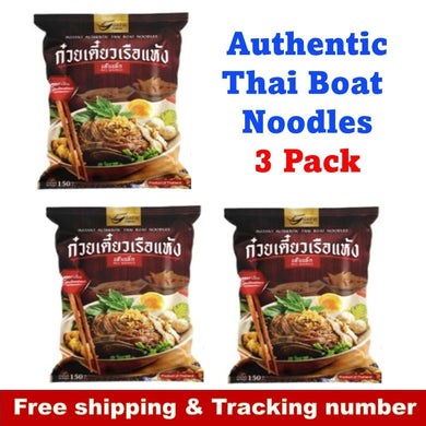 3x140g TORPAK Instant Authentic Thai Boat Noodles Rice Noodles Great Spicy