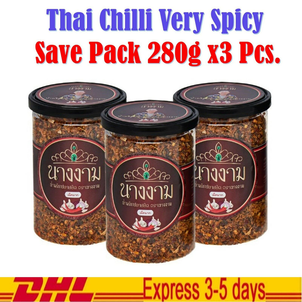 3x NangNgam NamPrik Chili Paste with Gourami Very Spicy Fish Thai cooking Food