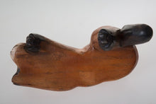 Load image into Gallery viewer, Blue Eye Cat Wood Carved Figurine Desk Table Decor Rest Posture Cute Collectible