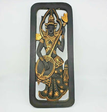 Load image into Gallery viewer, Asian Wood Panel Wall Thailand Art Decor Carved Hanging Handmade Hand Carved
