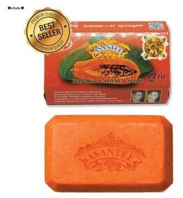 12x Asantee Thai Papaya Herbal Skin Lightenin whitening soap bar hand soap 125 g