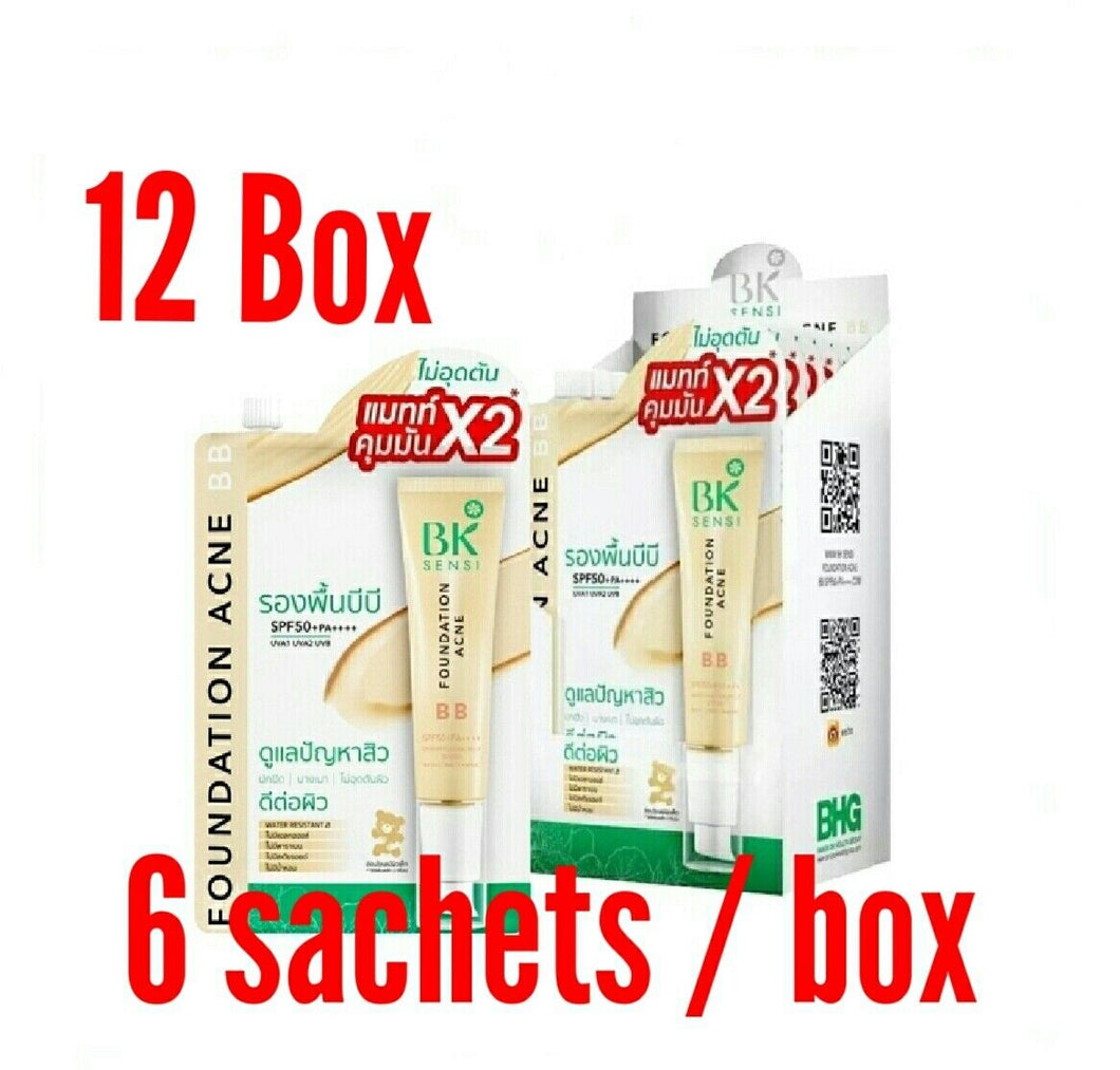 12x FOUNDATION ACNE BB SPF50 + PA++++ Sunscreen Skincare Waterproof Moisturizer