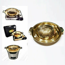 Load image into Gallery viewer, Cooktop Hot Pan MOOKATA BBQ Korean Open Top Cover Grill Brass Telecorsa Large