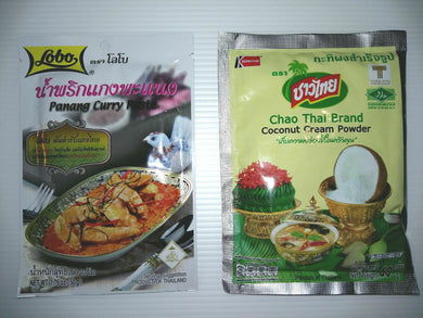 6 SET Panang Curry Paste Coconut Milk Powder thai food near me,thai restaurant