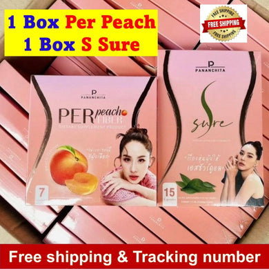 S-Sure & Per Peach Fiber Dietary Detox Weight Control Fast Slim Burn Block Burn