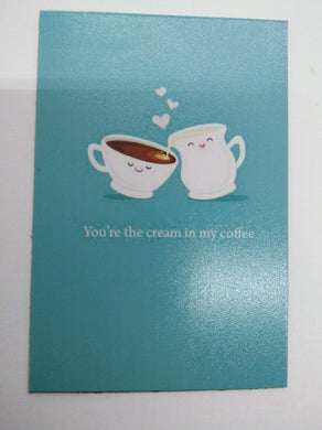 CREAM IN MY COFFEE funny pic Design Vintage Poster Magnet Fridge Collectible