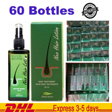 60 x 120 ml Neo Hair Lotion Growth Root Hair Loss Treatments Beards Sideburns