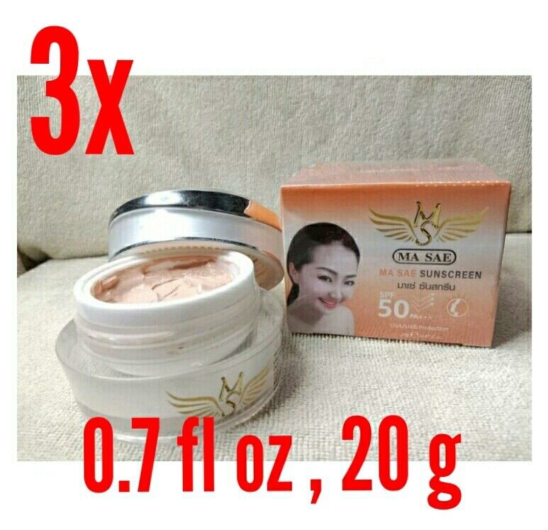 3x Waterproof Sunscreen Cream Spf50 Light Texture Small Molecules Sun Protection