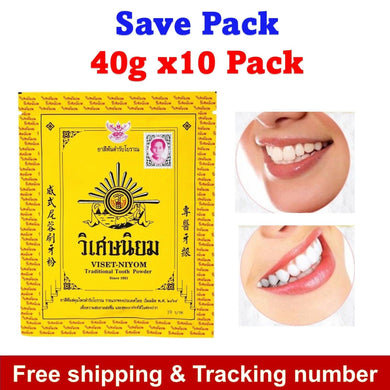 10x VISET NIYOM Traditional Classic Herbal Toothpaste Powder Natural 40g