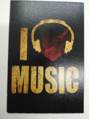 I LOVE MUSIC funny pic Design Vintage Poster Magnet Fridge Collectible