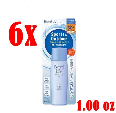 6x SUNSCREEN LOTION UV SUNBLOCK WHITE PERFECT FACE MILK SKINCARE SPF50 30ML
