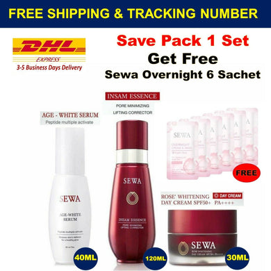 SEWA Insam Essence Age Serum Anti Aging Radiant Radiance Aura Skin Lifting Set