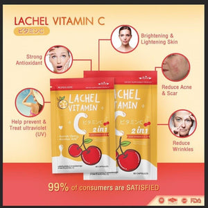 6x Pack Lachel Vitamin C E White Skin Antioxidant Reduce Acne Inflammation