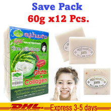 Load image into Gallery viewer, 12x Jam Thai Rice Milk Soap Collagen Face Body Herbal Handmade 60g