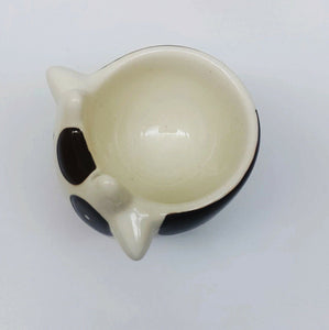 Egg Cup Holders Ceramic Holder Collectible Set Cute Cow Ox Breakfast (Set 2)