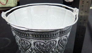 Ice Bucket Aluminum Thai Traditional Pattern Restaurant Kitchenware Container