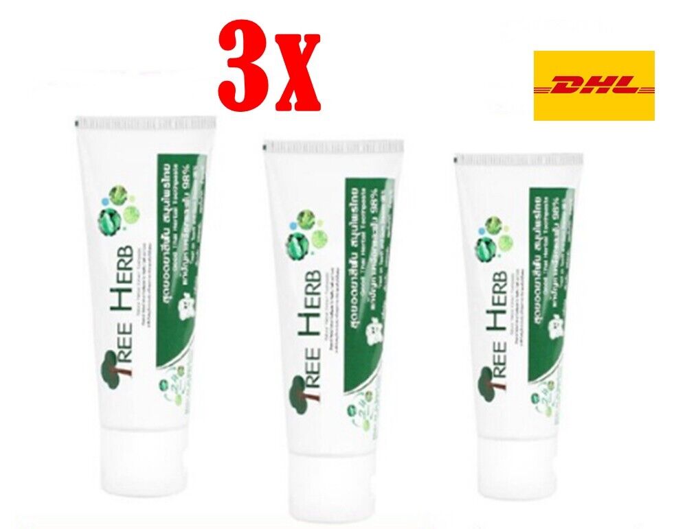 3x Teeth Whitening Sensitive Teeth Herbal Clove Toothpaste Travel Size Lot 2.8oz