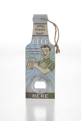 Bottle Figure Opener Beer Wooden Vintage Drinks Handmade Collectible Arts Decor