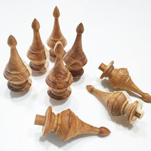 Load image into Gallery viewer, 10Pcs Teak Wooden Finial Antique Furniture Unpainted Home Decor DIY Home Decor