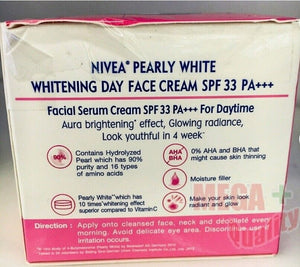 4x WHITENING SKIN Pearly White Micro Pearl Filler Day Face Serum Cream SPF33