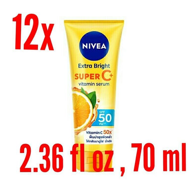 12x Skin Whitening Bright Serum Super C Body Vitamin Sunscreen SPF 50 PA+++