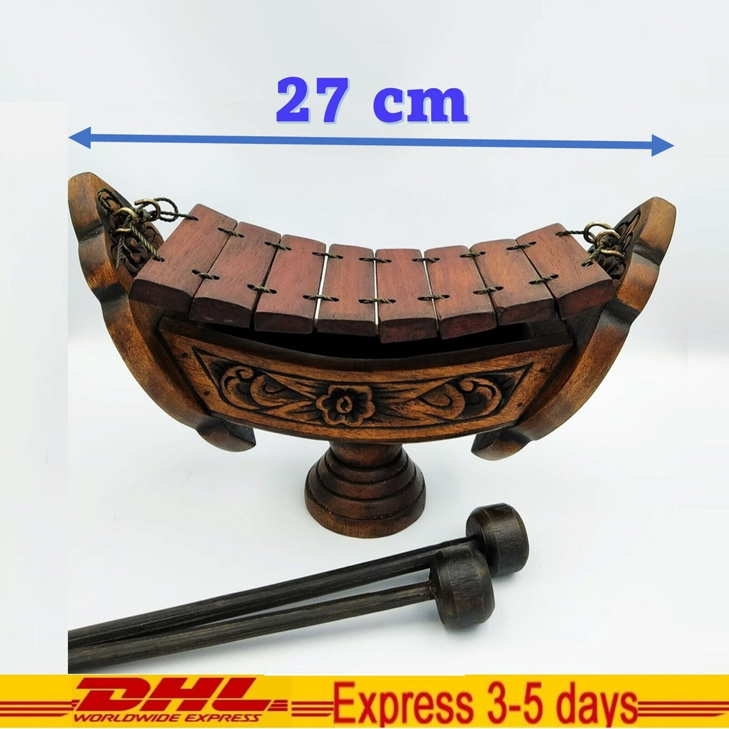 Xylophone Thai Wooden Ranad Brown Teak Wood Music Instrument Home Decor Handmade