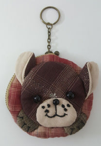 Mini Dog Fabric Hand sewing Keyring and Purse charm Animal Keyring Cute Souvenir