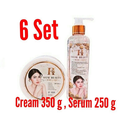 6 SET WHITE FULL BODY Cream + Serum reduce appearance stretch marks dark spots