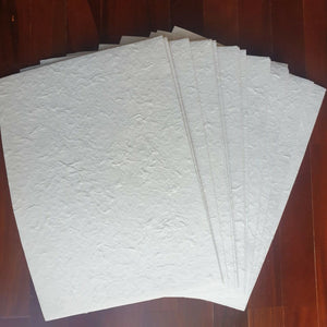 50 Sheets White Thick Mulberry Paper Sheet Handmade Paper Scrapbook Craft Card