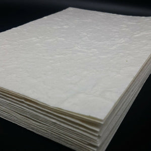 A5 Mulberry Paper Sheet White Handmade Natural Card Invitation Craft 50 Sheets