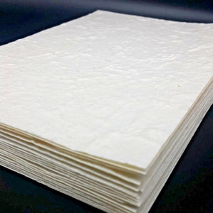 A5 Mulberry Paper Sheet White Handmade Natural Card Invitation Craft 50 Sheets