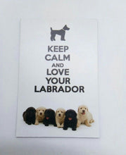 Load image into Gallery viewer, LOVE LABRADOR funny joke pic Design Vintage Poster Magnet Fridge Collectible