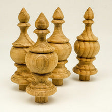 Load image into Gallery viewer, 4 x3.25&quot; Finials PartTeak Wood Unfinished Wooden Antique Furniture Home Decor