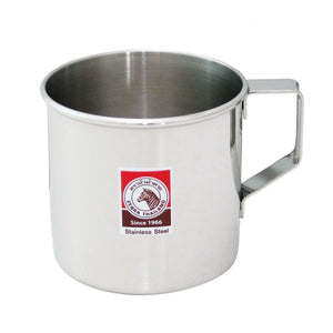 2x250ml Drinking Water Mug Thai Zebra Brand Kitchenware Silver Stainless Steel