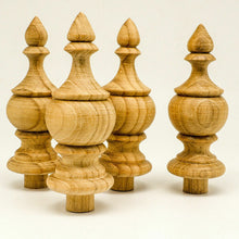 Load image into Gallery viewer, 4 x3.25&quot; Finials PartTeak Wood Unfinished Wooden Antique Furniture Home Decor
