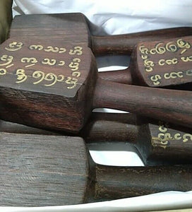 Wooden TOK-SEN Hammer Massage Tool Spell Vintage Wood Set Amulet Thai Holy Magic