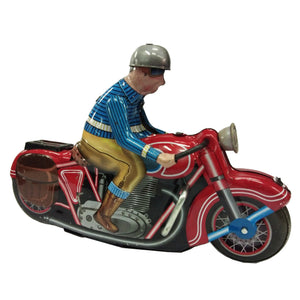 Motorcycle Fast Tin Toy Vintage Collectible Clockwork Tin Toy Decor Gift