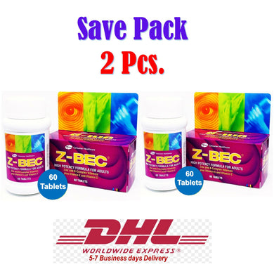 2x Z-BEC Multi Vitamins Mineral B-Complex High Potency Formula Adults 60 Tablets