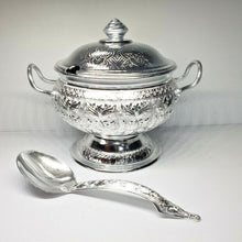 Load image into Gallery viewer, Bowl Pot Rice Soup Vintage Aluminum Temple Curry Serving Thai Mong Ladle Pan