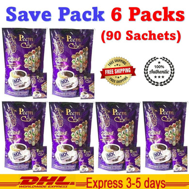 Peem Coffee Herbs 39 In 1 Instant Coffee Mix Powder Healthy Lover Weight 6 Packs