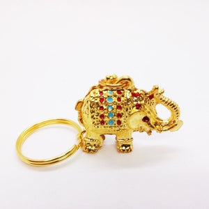 Elephant Gold Bangkok Paint Version.3 Keyring charm cute keychain animal lover