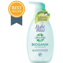 Load image into Gallery viewer, 3X Babi Mild Ultra Mild Bioganik Organic Head Body Baby Bath Gentle Touch 380ml