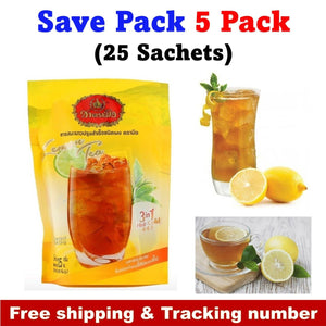 5x Chatramue's 3 in 1 "Lemon Tea Beverage Aromatic Thai Drink Hot& Cold Party